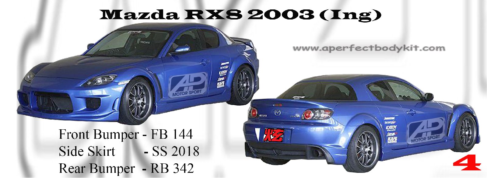 Mazda RX8 2003 Ing Bumperkits 