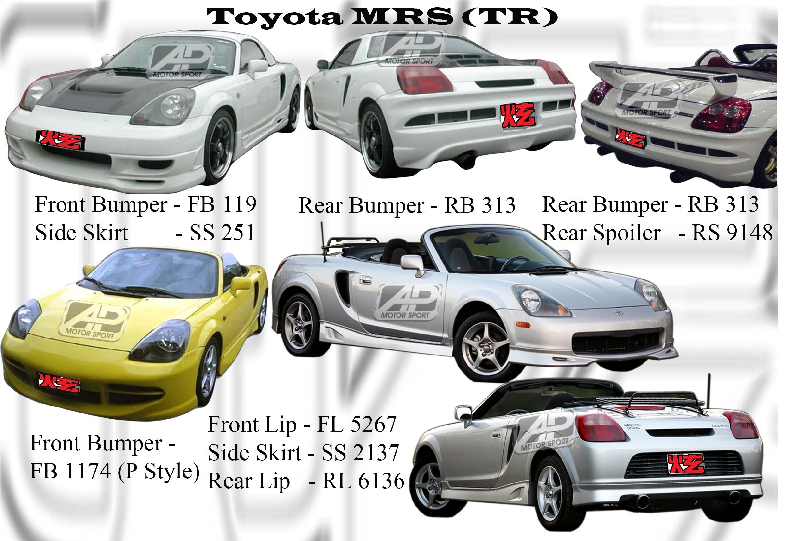 Toyota MRS Bodykits 