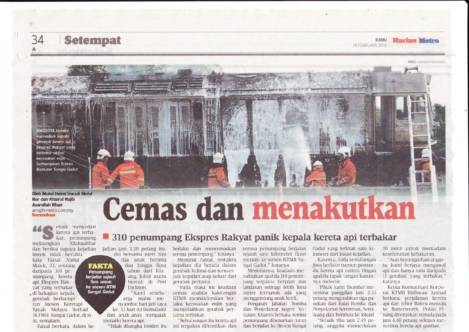 100216- 310 penumpang ekspres rakyat panik kepala kereta api terbakar 100216- 310 penumpang ekspres rakyat panik kepala kereta api terbakar