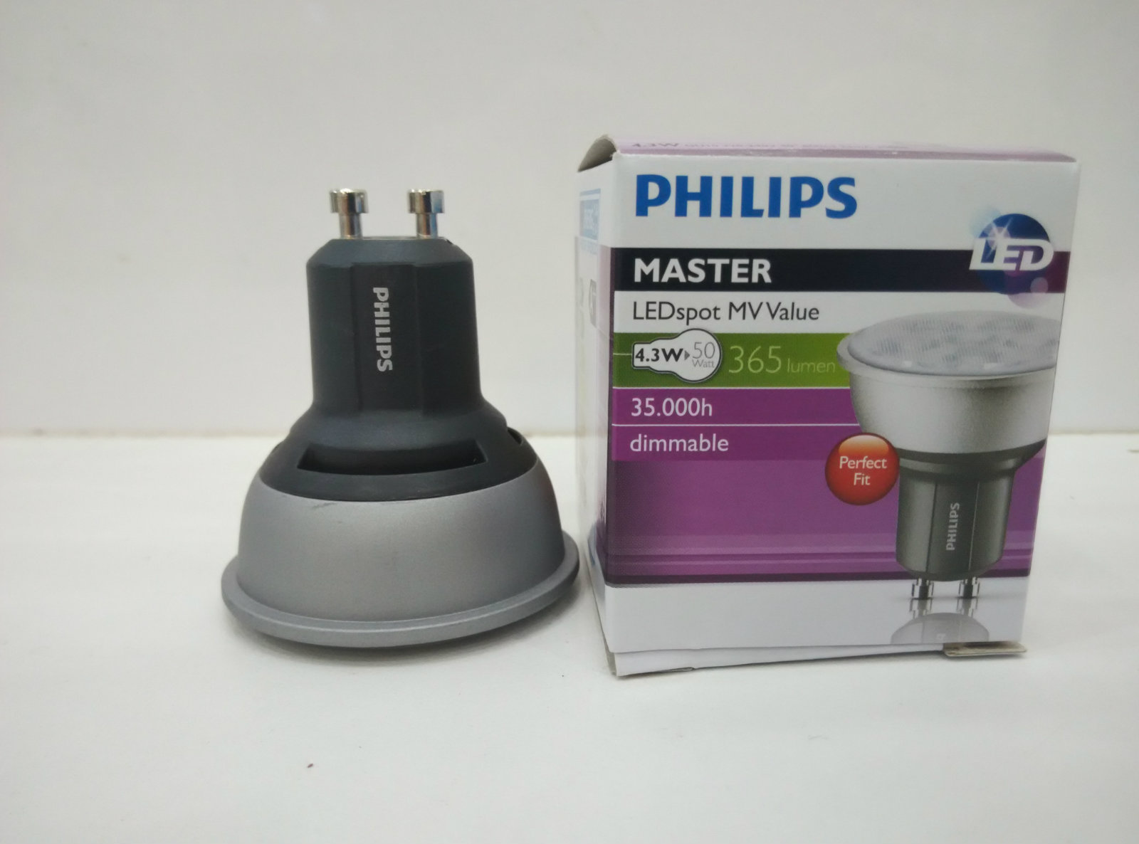 PHILIPS LED GU10 4.3W DIMMABLE BULB