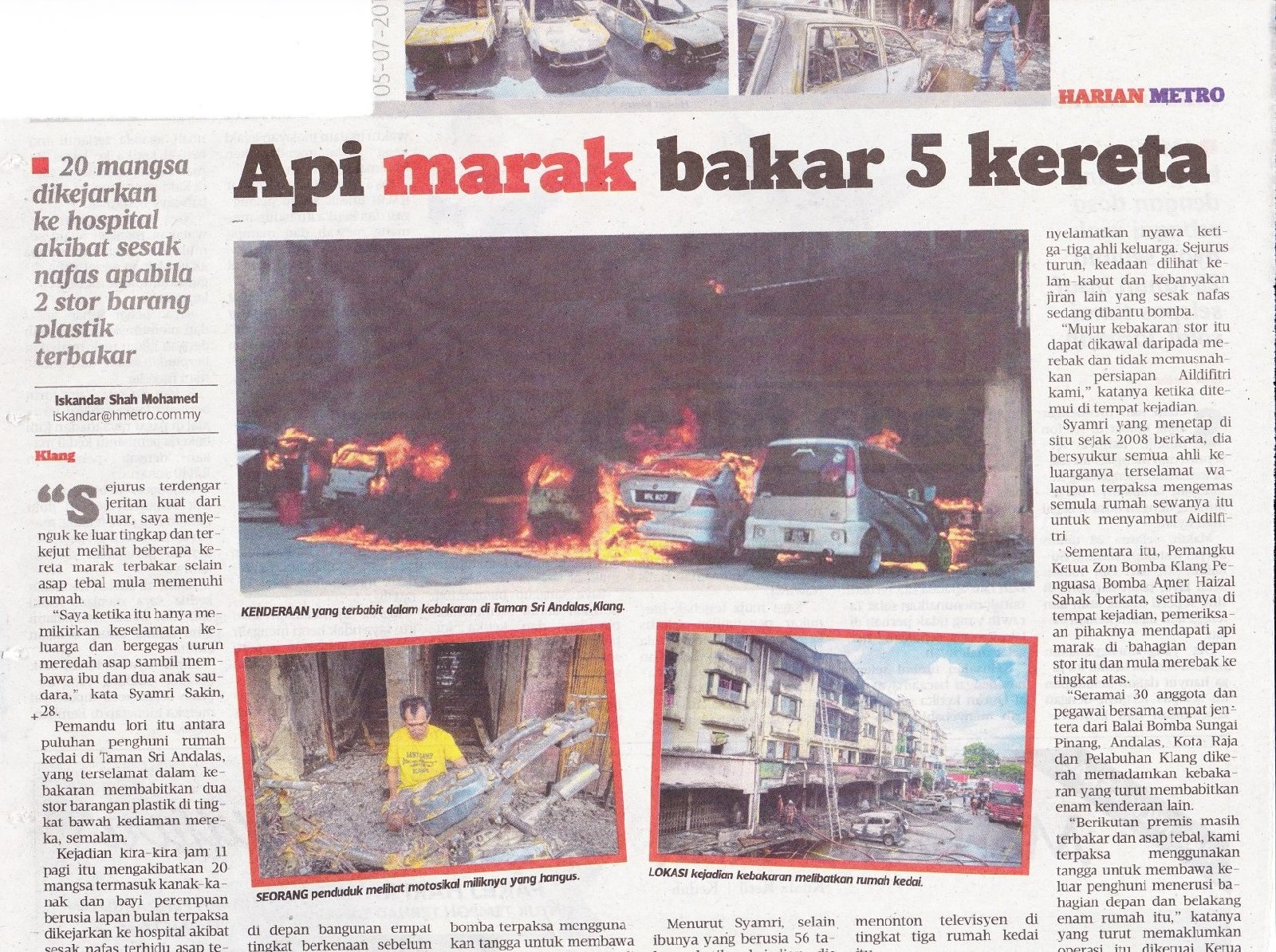 3 storey buiding on Fire Klang 3 storey buiding on Fire Klang