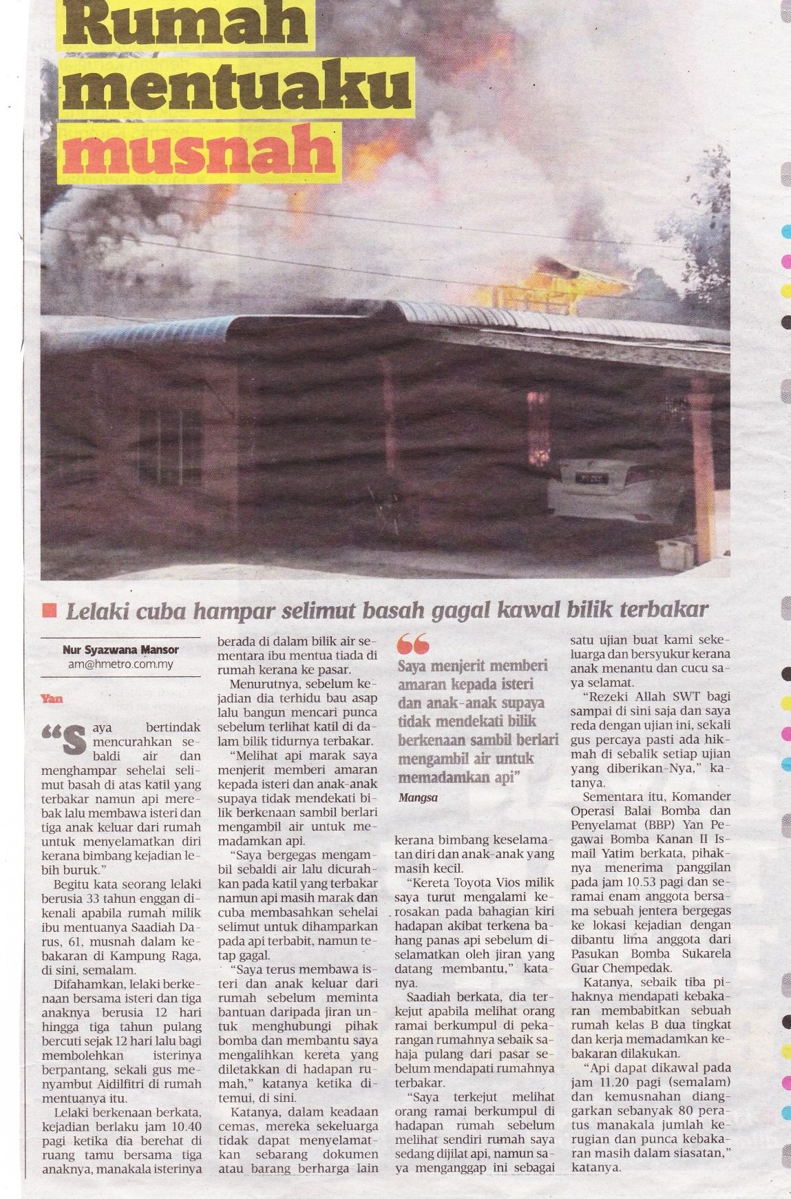 RUMAH MERTUA MUSNAH DI JILAT API RUMAH MERTUA MUSNAH DI JILAT API
