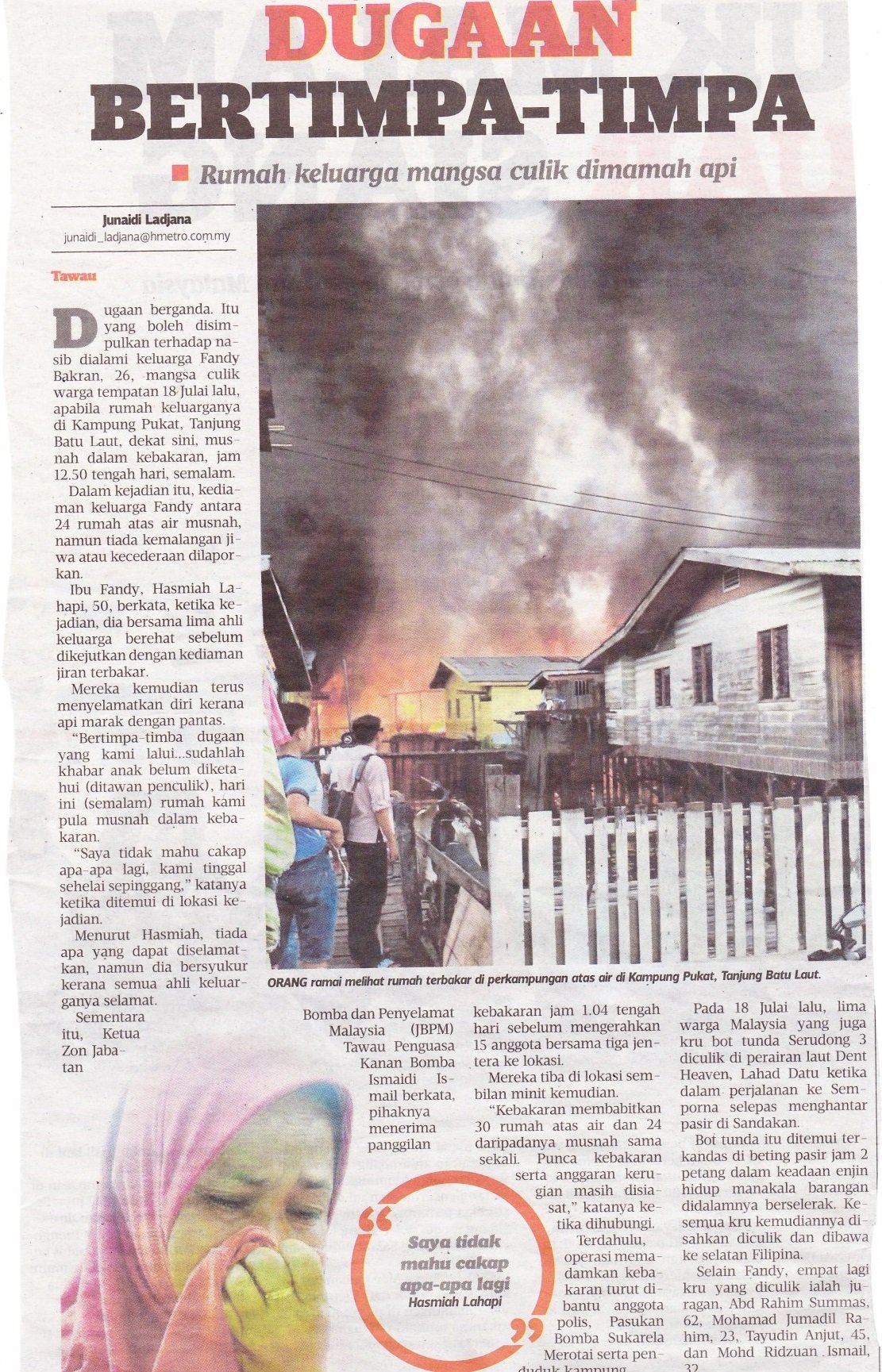 24 rumah musnah terbakar 24 rumah musnah terbakar