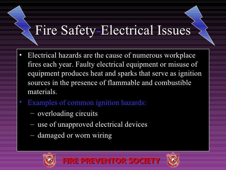 Fire Safety Electrical Issues