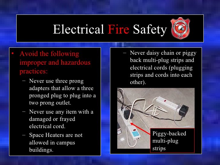 electrical fire safety electrical fire safety