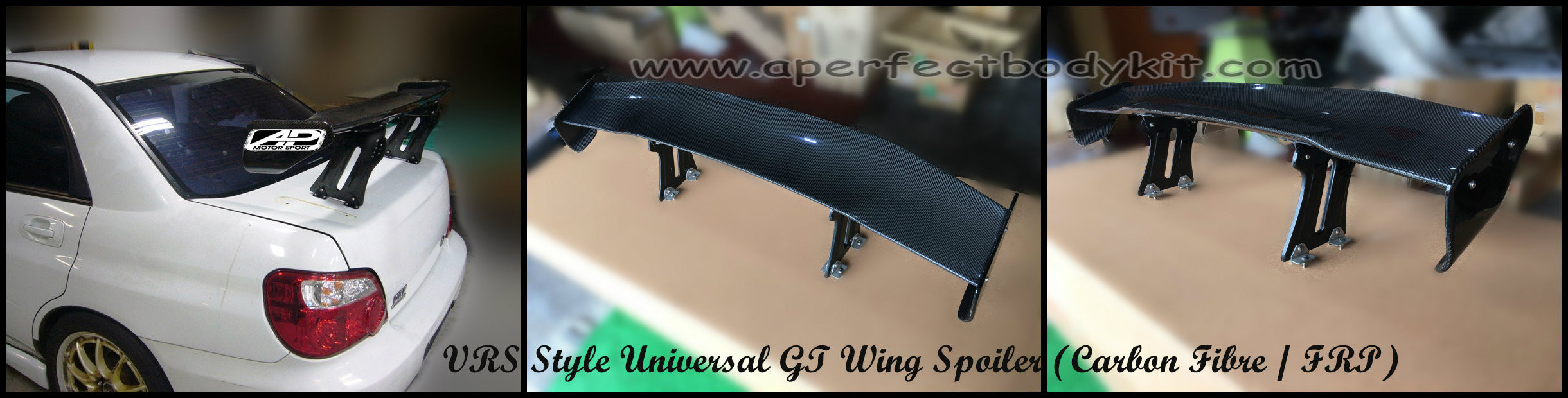 Universal VRS Style GT Wing Spoiler (Carbon Fibre / FRP)