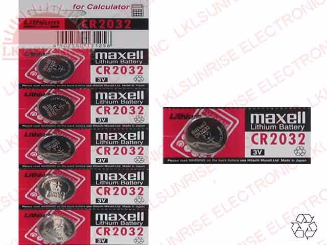MAXELL LITHIUM COIN CELL BATTERY CR2032 