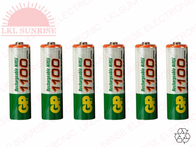 GP RECHARGEABLE BATTERY AAA 1.2V 1100mAH