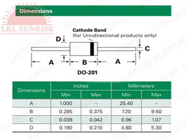 DIODE SILICON RECTIFIER VOLTAGE RANGE 50 to 1000V 10A 