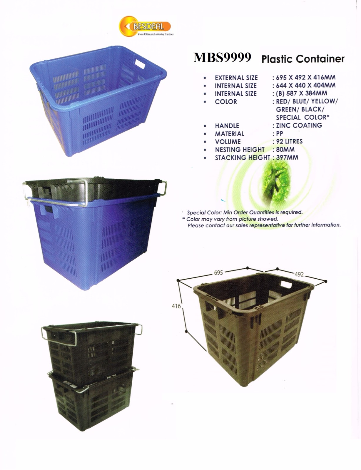 Plastic Container Mdl MBS9999 Plastic Container Mdl MBS9999