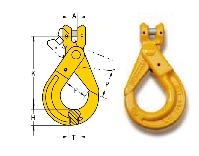 G80 CLEVIS SELF LOCKING HOOK, CODE "YD" G80 CLEVIS SELF LOCKING HOOK, CODE "YD"