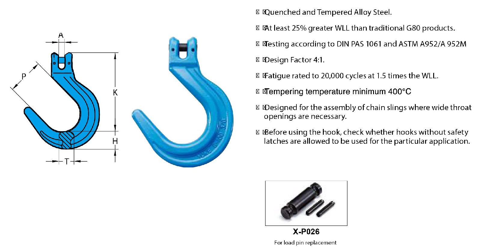 G100 CLEVIS FOUNDARY HOOK G100 CLEVIS FOUNDARY HOOK