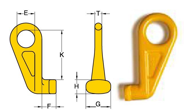 EYE CONTAINER HOOK, CODE "KA" EYE CONTAINER HOOK, CODE "KA"