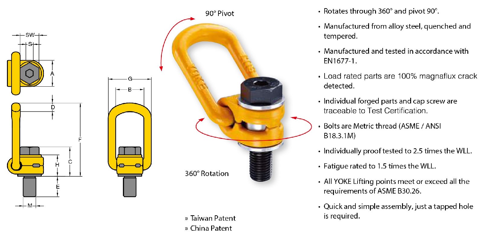 LIFTING POINT, METRIC THREAD LIFTING POINT, METRIC THREAD