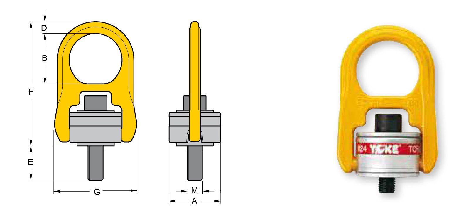 SWIVEL HOIST RING WITH BALL BEARING, METRIC THREAD SWIVEL HOIST RING WITH BALL BEARING, METRIC THREAD