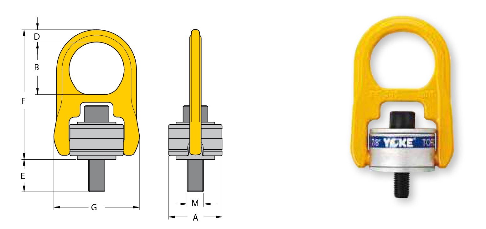 SWIVEL HOIST RING WITH BALL BEARING, UNC THREAD SWIVEL HOIST RING WITH BALL BEARING, UNC THREAD