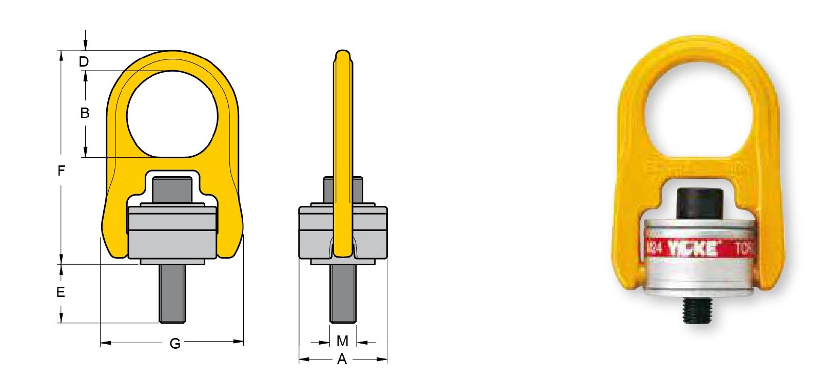 SWIVEL HOIST RING WITH ALLOY STELL WASHER, METRIC THREAD SWIVEL HOIST RING WITH ALLOY STELL WASHER, METRIC THREAD