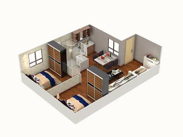 Prefab cabin house layout