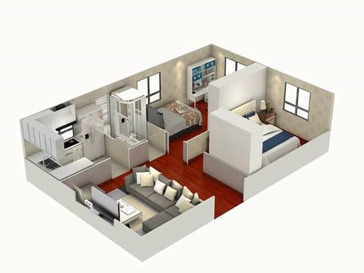 Prefab cabin house layout