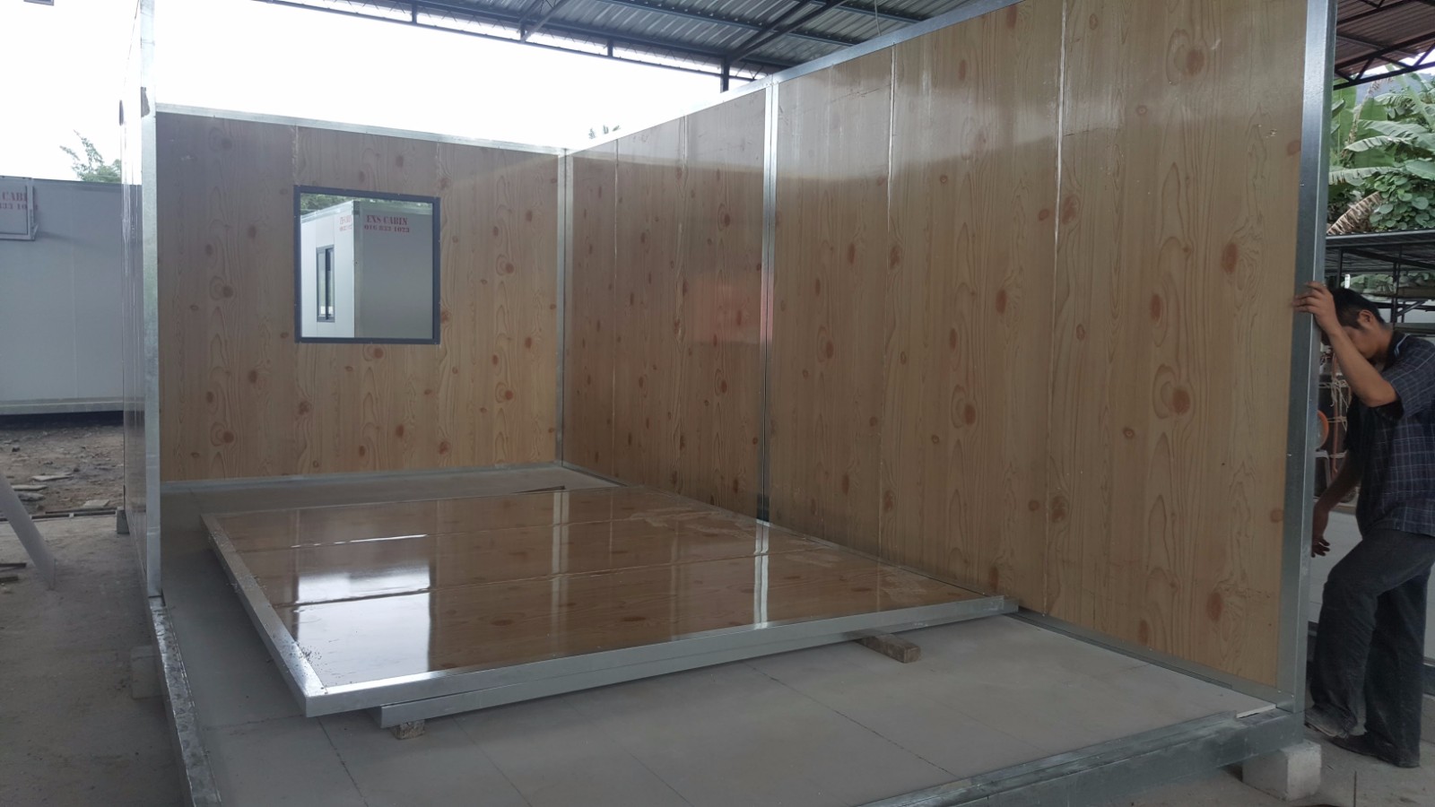 Wood Grain Texture Walling Cabin
