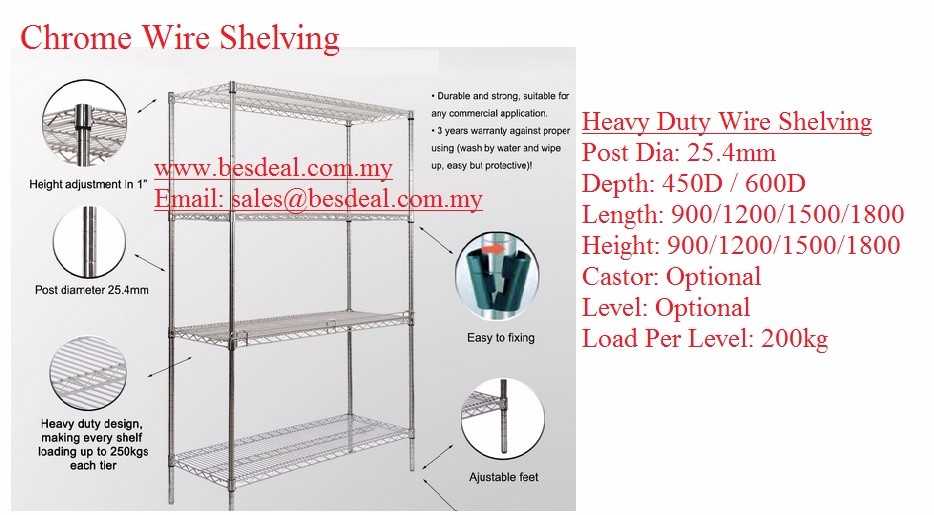 Chrome Wire Shelving