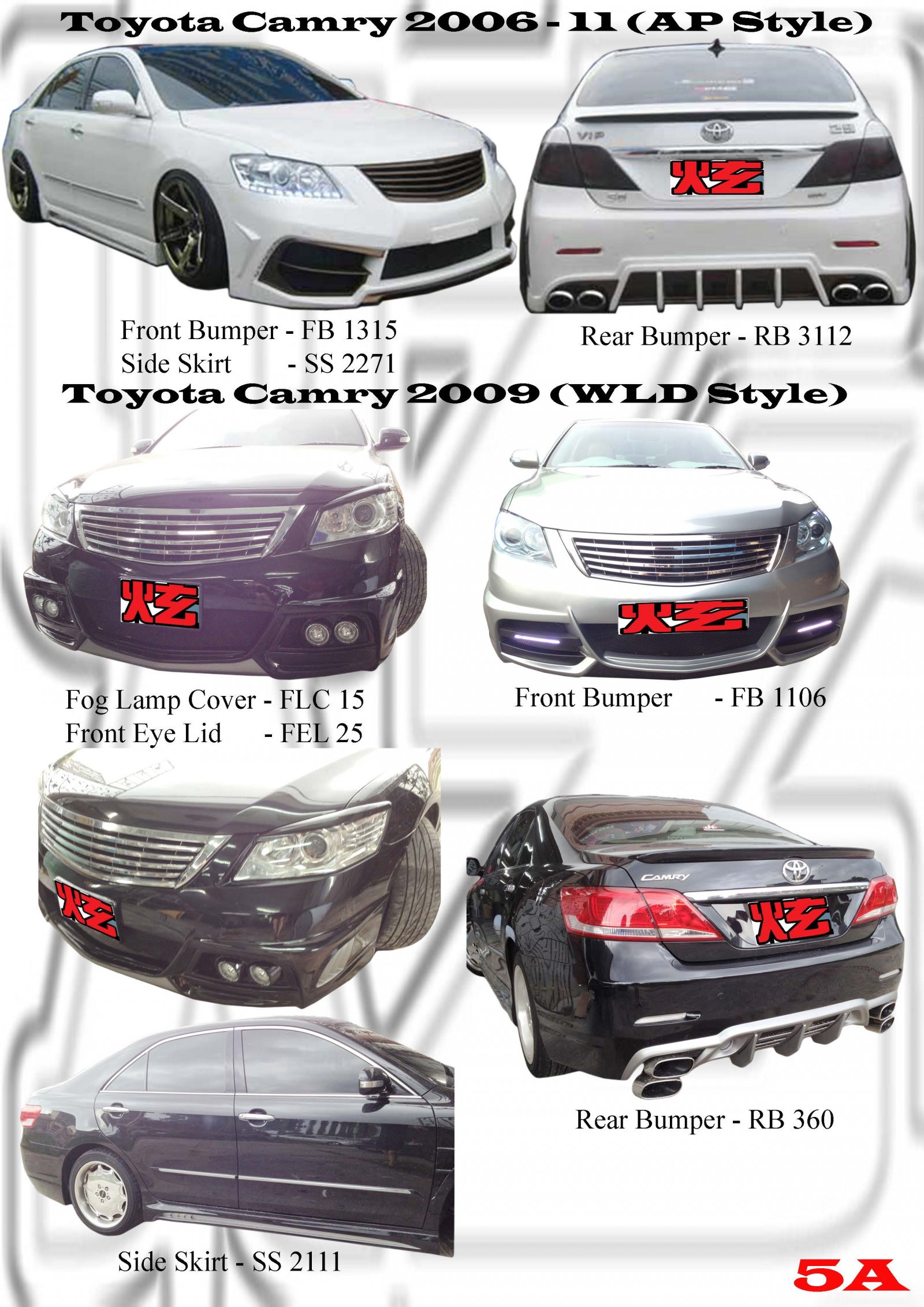 Toyota Camry 2009 AP Design Bumperkits 