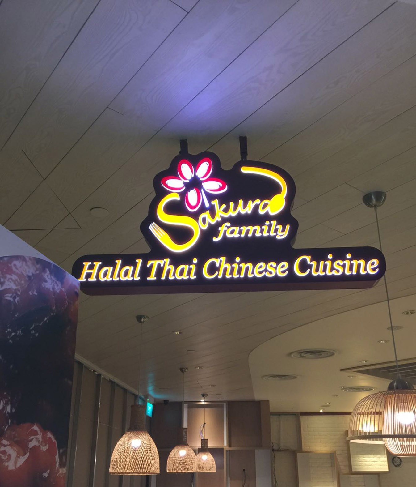 Sakura Family Hollow Light Box Singapore Signage Supplier Supply Sakura Family