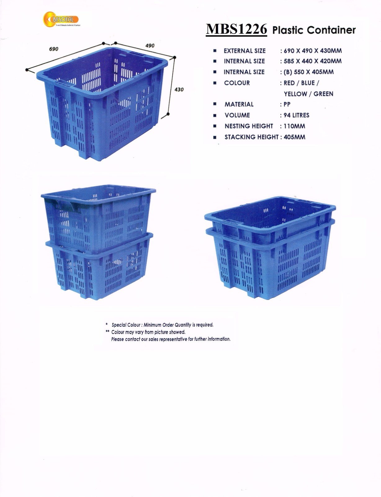 Plastic Container MBS1226 Plastic Container MBS1226