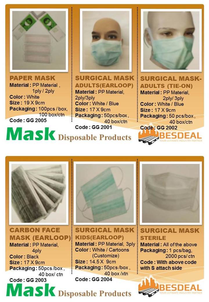 Disposable Products-Mask On Sales Now