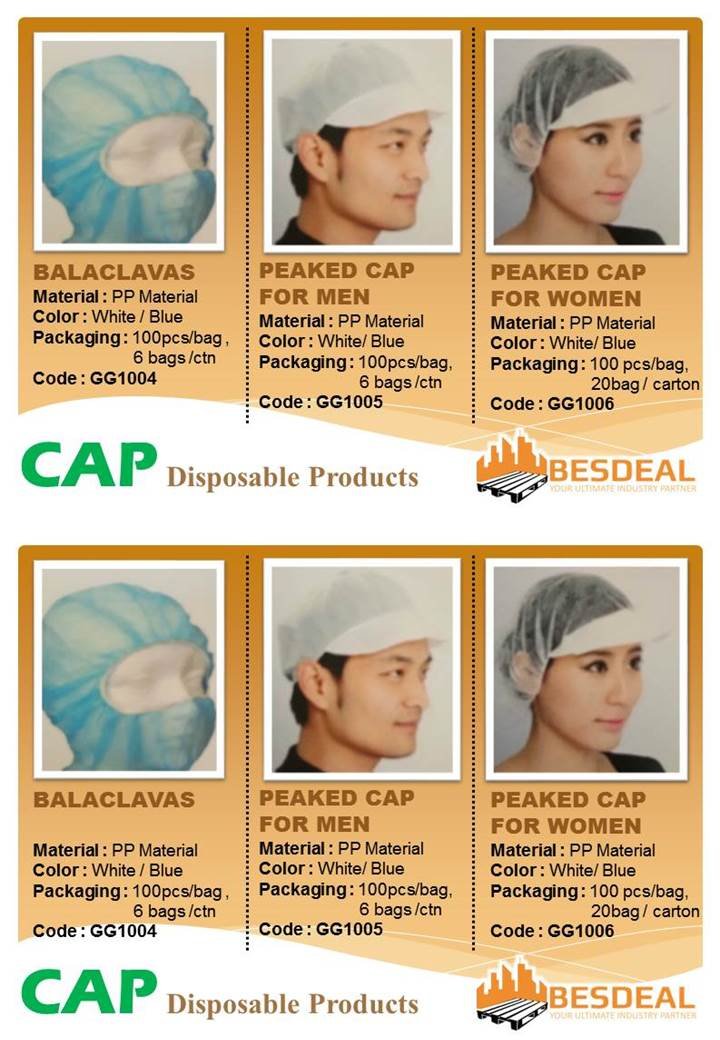 Disposable Product Cap Sales Now!!