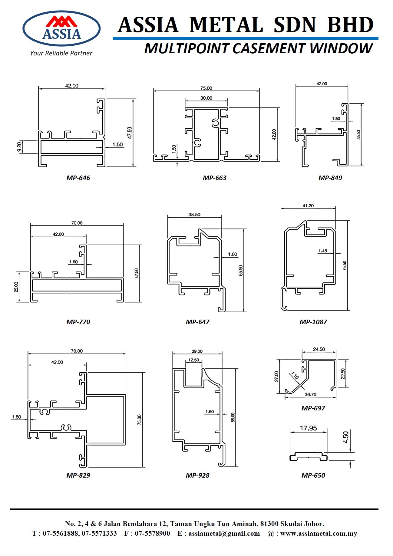 Multipoint Casement Window