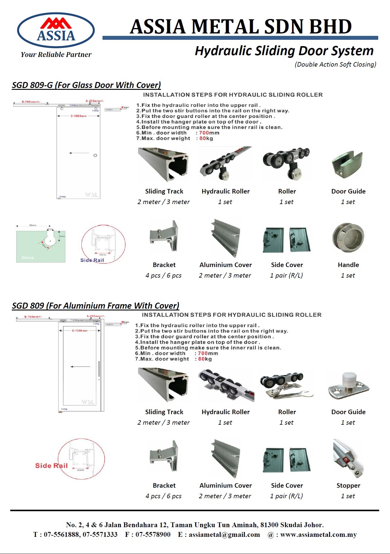 Hydraulic Sliding Door System