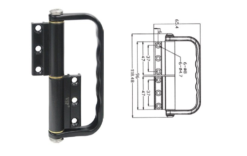 DH-83  D-Hinge with Handle