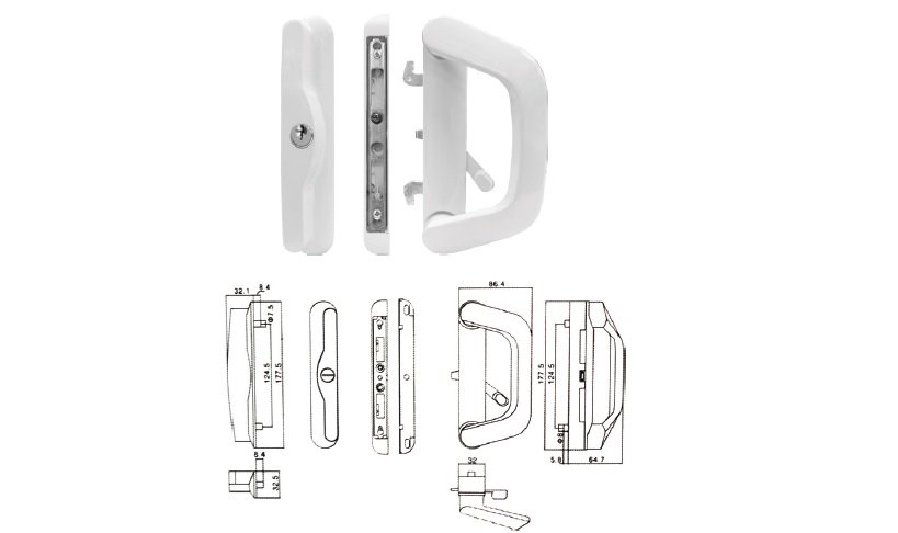 SD-3  Sliding Door Lock