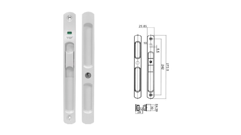 HE-8D  Sliding Door Lock