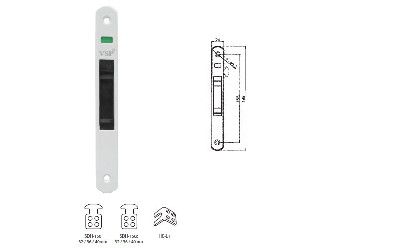 HE-3S  Sliding Door Lock