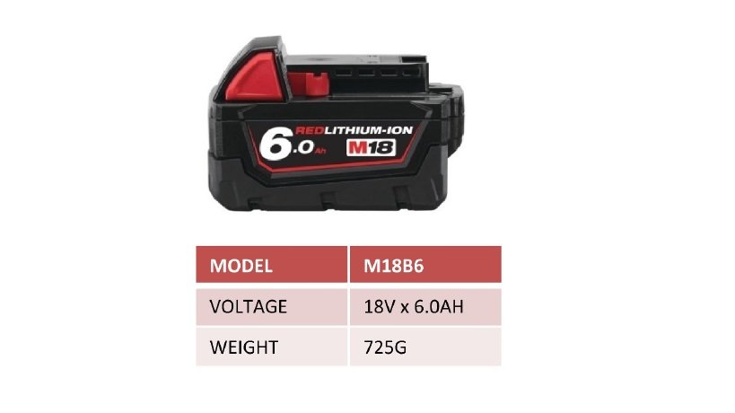 M18B6  18V 6.0AH Battery