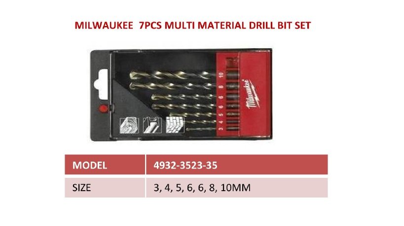 4932-3523-35  Multi Material Drill Bit Set