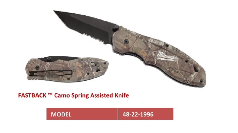 48-22-1996  Camo Spring Assisted Knife