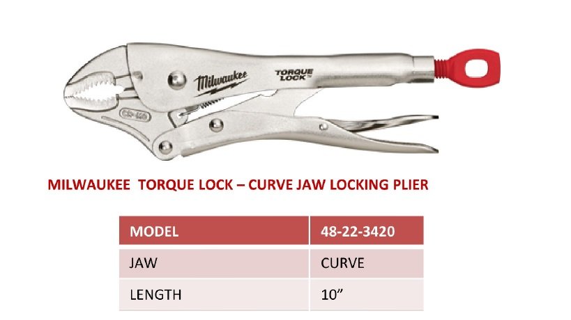 48-22-3420  Curve Jaw Locking Plier