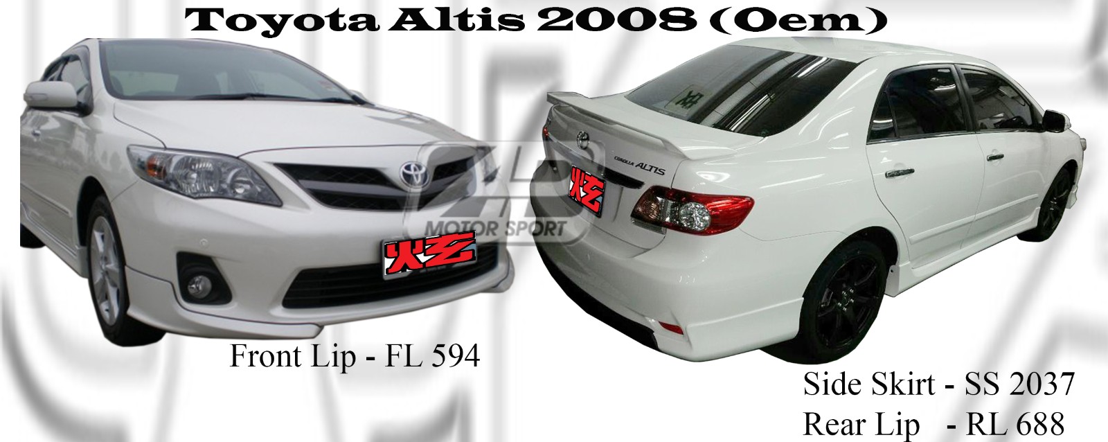 Toyota Altis 2008 Oem Bodykits 