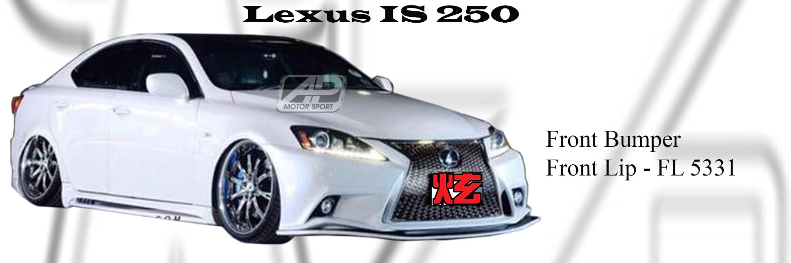 Lexus IS250 2008 F Sport Front Bumper, Front Lip 