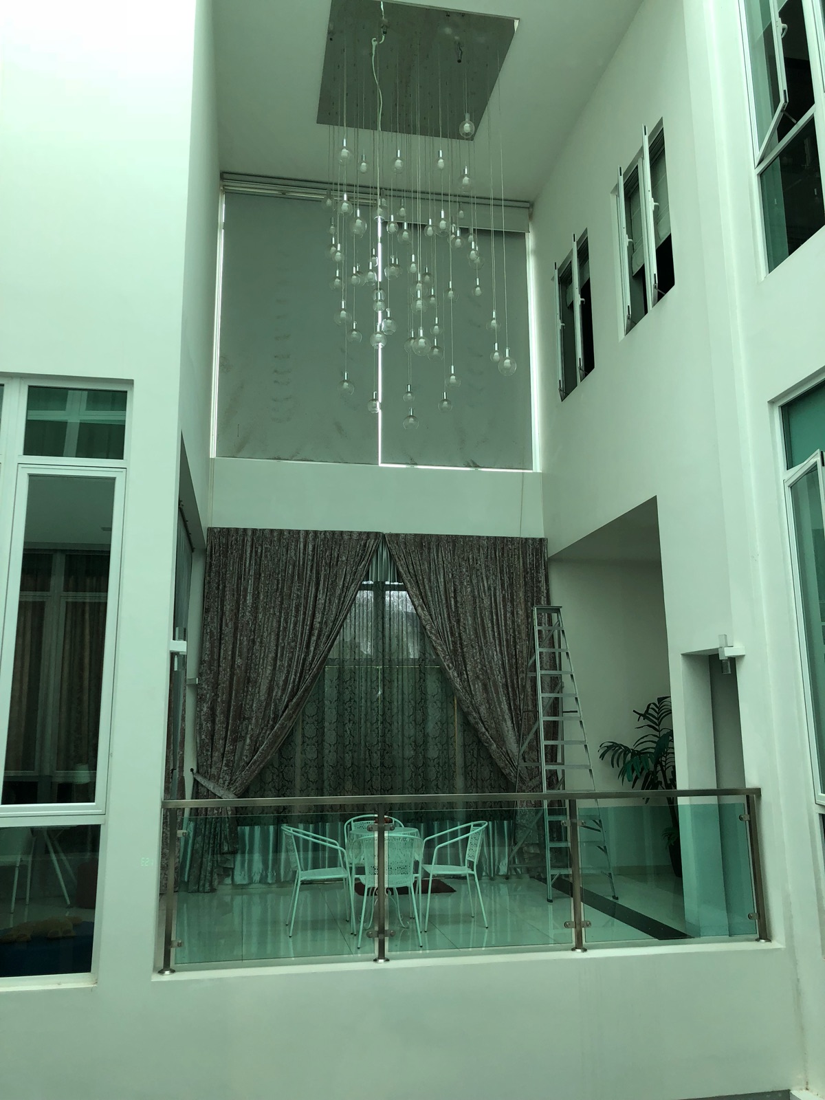 High Ceiling Blinds & Curtain In Jb 