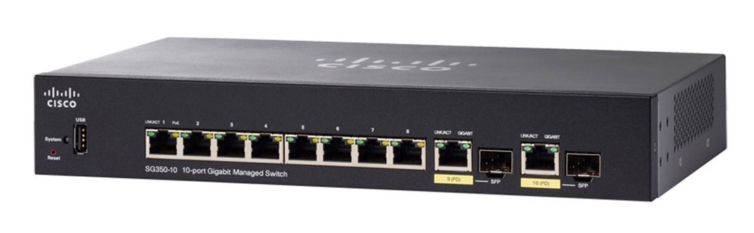 Cisco SG350-10 10-Port Gigabit Managed Switch