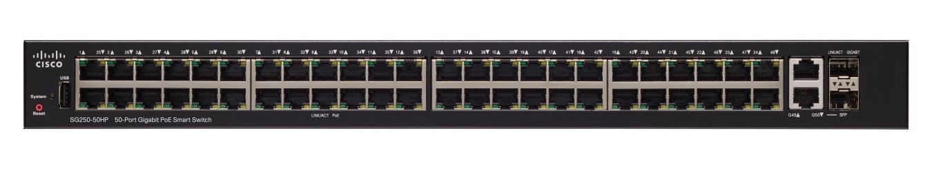 Cisco SG250-50 50-Port Gigabit Smart Switch Cisco SG250-50 50-Port Gigabit Smart Switch