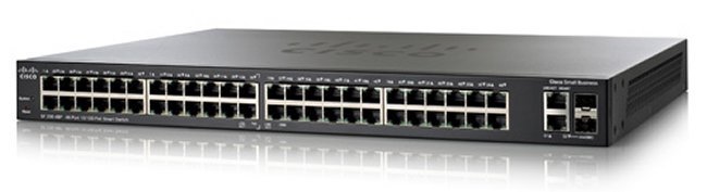 Cisco SF200E-48P 10/100 Smart Switch + 2 Combo GB SFP Ports 