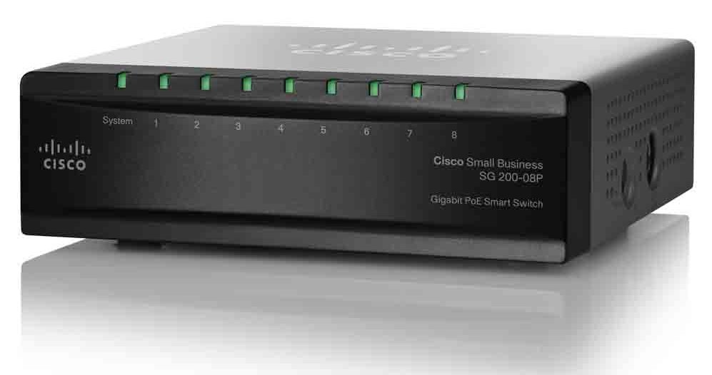 Cisco SG200-08P 8-Port Gigabit POE Smart Switch