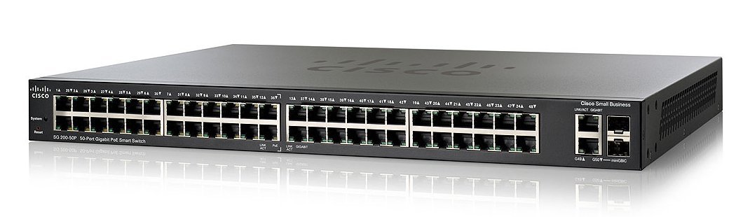 Cisco SG200-50P 50-port Gigabit PoE Smart Switch