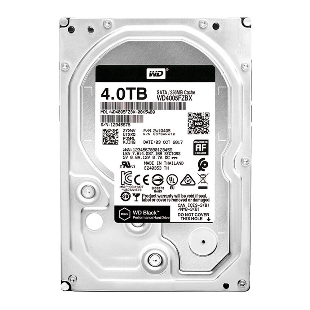 WD Black 4TB Performance Desktop Hard Drive WDWD Black 4TB P