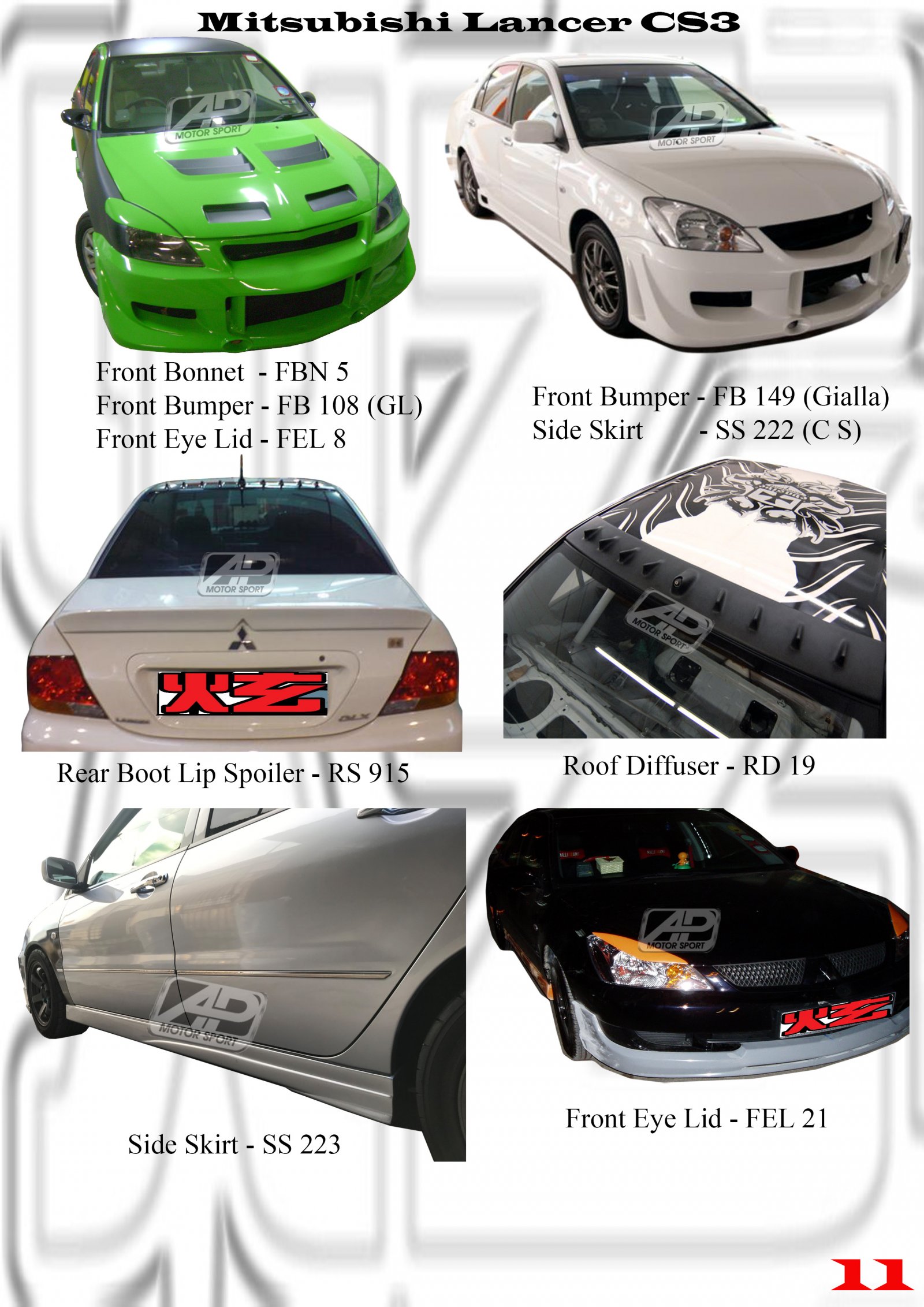 Mitsubishi Lancer CS3 Bodykits Mitsubishi Lancer CS3 Johor Bahru JB